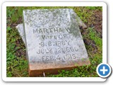 Martha W Irby's Headstone Before Resetting